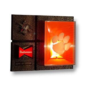 Vintage Anheuser-Busch Budweiser Wall Sconce with Clemson Flair!